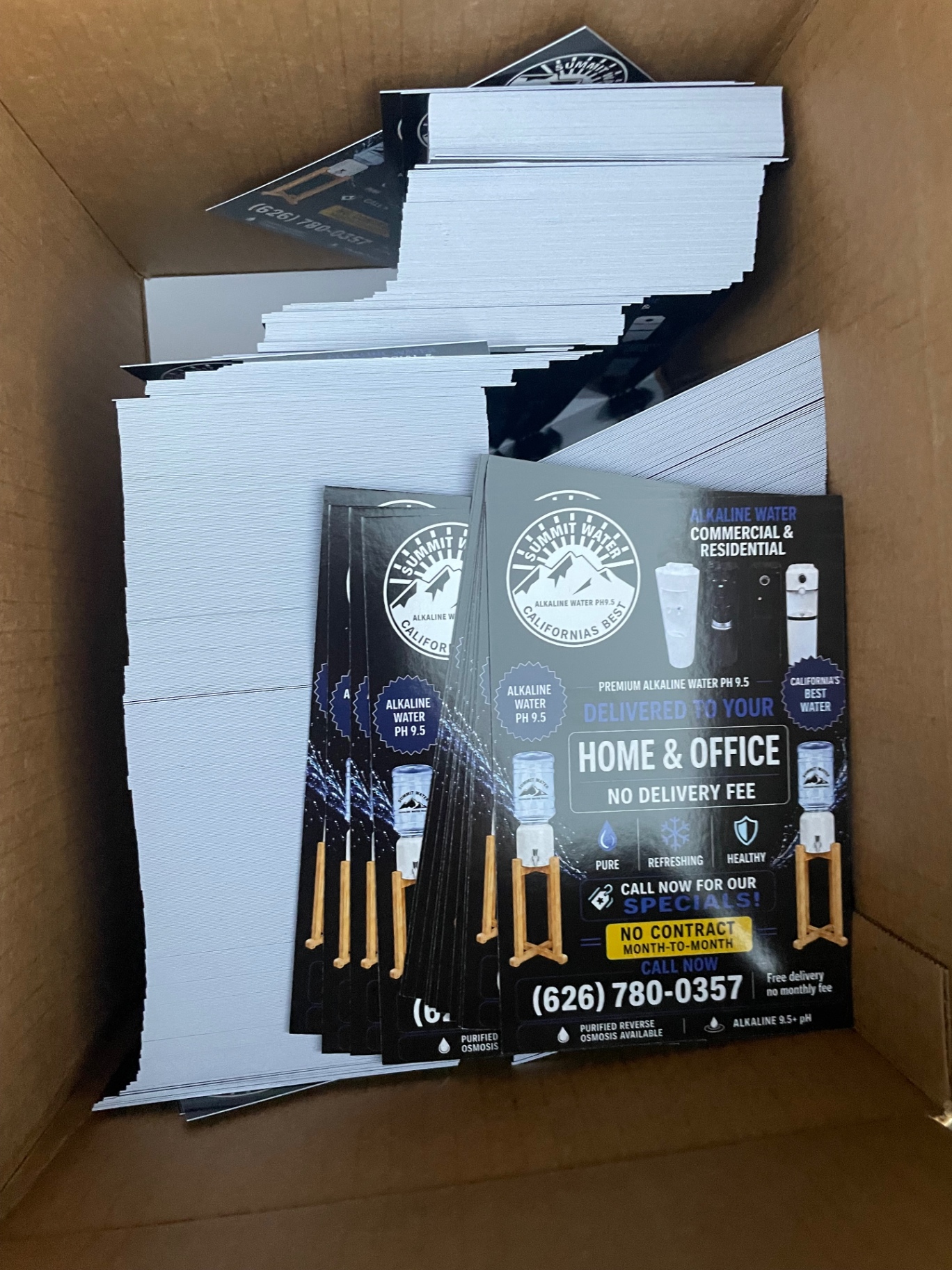 Summit Water promotional flyers