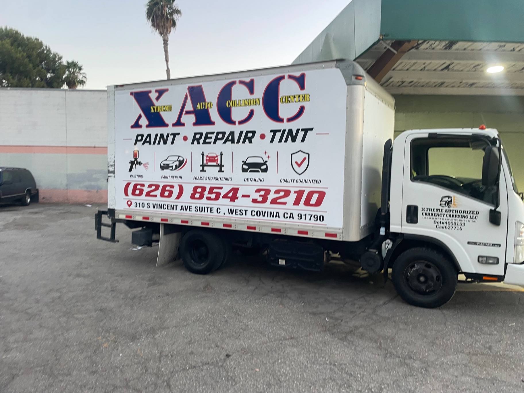 Xtreme Auto Collision Center truck branding
